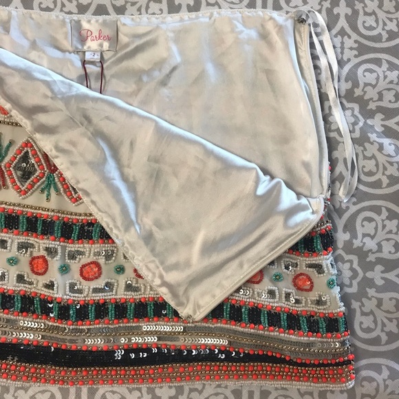 ⭐️HP⭐️NWT PARKER BEADED MINI SKIRT😲 - Picture 4 of 8